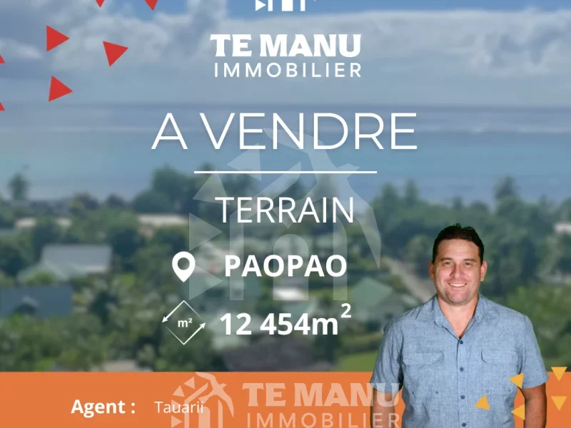 A vendre – terrain de 12400m2 sur Moorea - temanuimmobilier.com